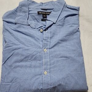 Michael Kors Men's Blue Gingham Shirt
